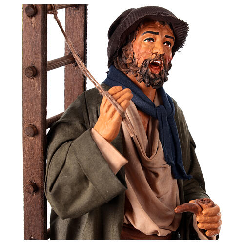 Man with ladder for 30 cm Neapolitan Nativity Scene 4