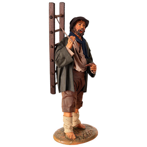 Man with ladder for 30 cm Neapolitan Nativity Scene 5