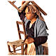 Woman with 4 chairs for 30 cm Neapolitan Nativity Scene s4