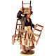 Woman with 4 chairs for 30 cm Neapolitan Nativity Scene s5