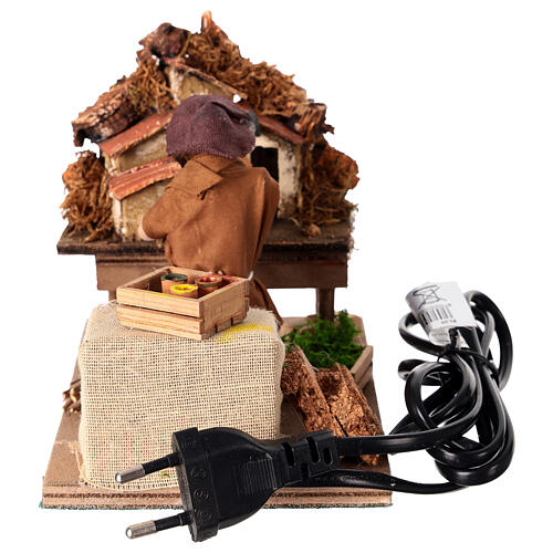 Krippenbauer in Bewegung, für 10 cm Krippe, Neapolitanische Krippe 5