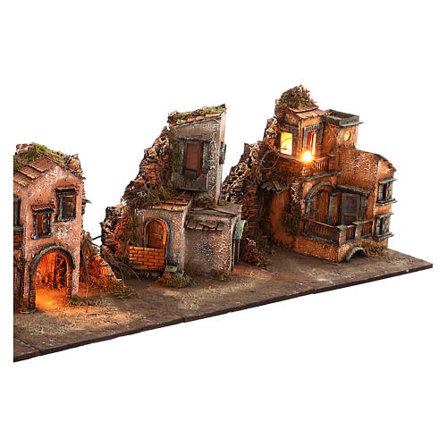 Belén modular napolitano completo 35x210x35 cm, figuras de terracota 8 cm 9