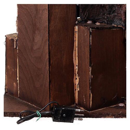 Belén modular napolitano completo 35x210x35 cm, figuras de terracota 8 cm 12