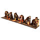 Crèche napolitaine modulaire complète 35x210x35 cm statues terre cuite 8 cm s11