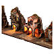 Complete Neapolitan nativity scene modular 35x210x35 cm terracotta 8 cm statues s10