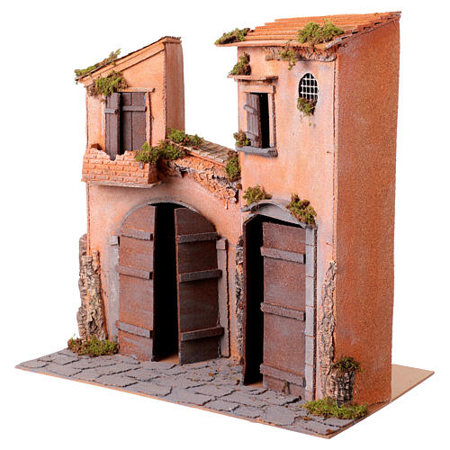 Double house, 55x55x30 cm, for 20 cm Neapolitan Nativity Scene 2