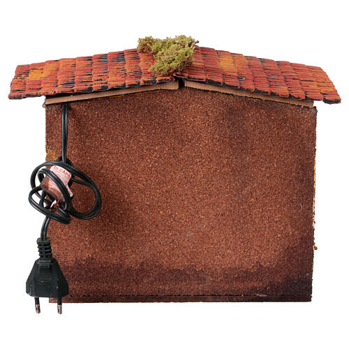 Bäckerei aus Holz und Kork, im neapolitanischen Stil, für 10 cm Krippe – Krippenzubehör 5