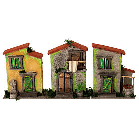Assorted cottages for Neapolitan Nativity Scene, 10x10x5 cm, for shepherds of 5 cm