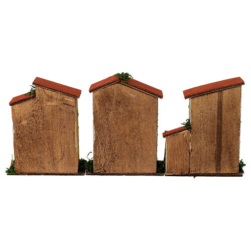 Assorted houses for Neapolitan nativity scene 10x10x5 cm for shepherds 5 cm 5