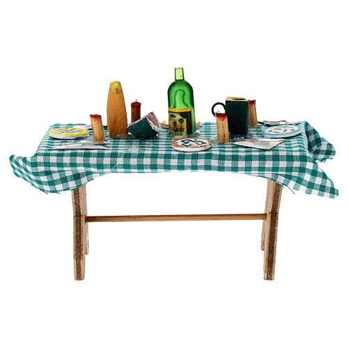 Mesa com fruta para presépio napolitano de 5 cm 1