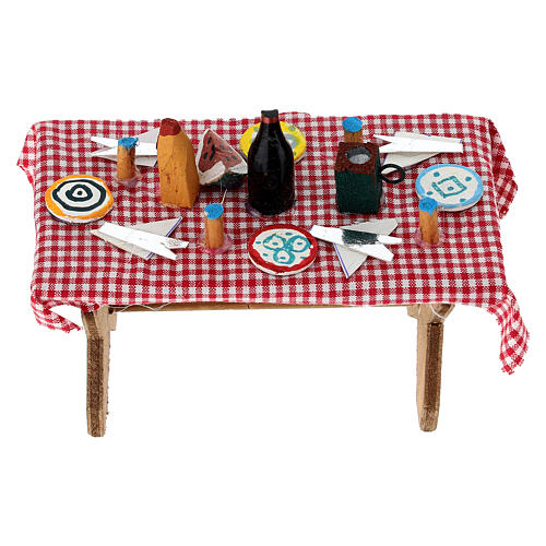 Mesa com fruta para presépio napolitano de 5 cm 4