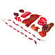 Confezione mix carne macelleria presepe napoletano 10 cm s2