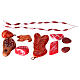 Confezione mix carne macelleria presepe napoletano 10 cm s3