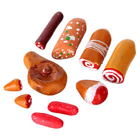 Assortiment de charcuterie crèche napolitaine 10 cm