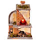 Scène feu 10-12 cm crèche napolitaine 20x15x12 cm s1