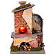 Oven 10-12 cm light effect Neapolitan nativity scene 20x15x10 cm s1