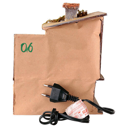 Ofen mit Feuer, im neapolitanischen Stil, für 10–12 cm Krippe – Krippenzubehör 4