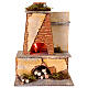 Oven scene for 14 cm Neapolitan Nativity, light effect, 20x15x15 cm s1