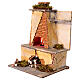 Scena forno presepe napoletano 14 cm effetto luce 20x15x15 cm s2