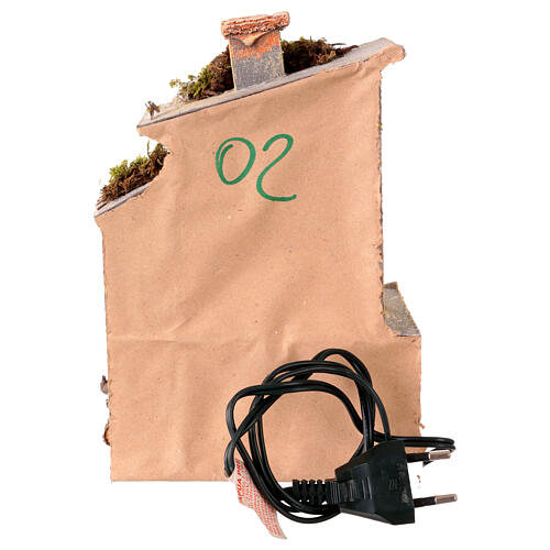 Ofen mit Feuer, im neapolitanischen Stil, für 10–12 cm Krippe – Krippenzubehör 4