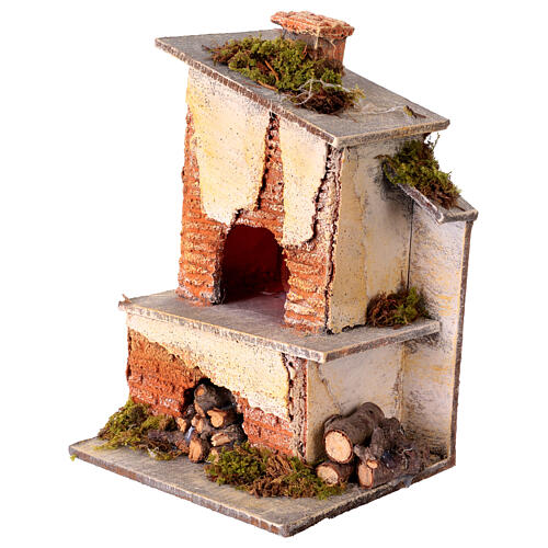 Piekarnik z efektem migającego światła, 20x15x10 cm, do szopki neapolitańskiej, 10-12 cm 2