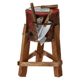Puesto con cuchillo carnicero 10 cm belén napolitano 12-14 cm
