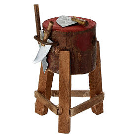 Puesto con cuchillo carnicero 10 cm belén napolitano 12-14 cm