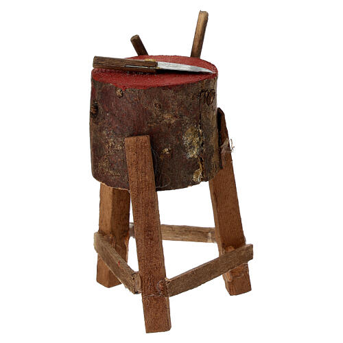 Puesto con cuchillo carnicero 10 cm belén napolitano 12-14 cm 3