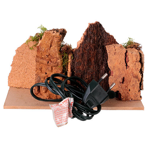 Feuerstelle mit Flammeneffekt, im neapolitanischen Stil, für 6 cm Krippe – Krippenzubehör 4