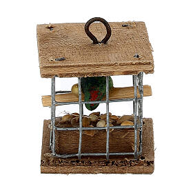 Gabbietta uccellino 3x3x2 cm presepe da 8 cm