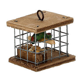 Gabbietta uccellino 3x3x2 cm presepe da 8 cm