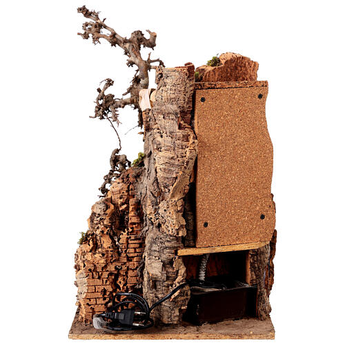 Szene mit Wassertrog und Bewegung – 45 × 35 × 45 cm, geeignet für eine 20–25 cm Krippe, neapolitanischer Stil 11