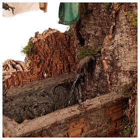 Animated drip trough 45x35x45 cm Neapolitan nativity scene