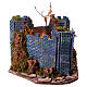 Castelo 3 torres estilo séc. XVIII 25x30x45 presépio napolitano 5 cm s5