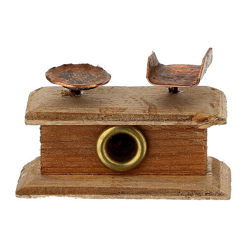 Balance à deux plateaux 3 cm crèche napolitaine 10 cm 1