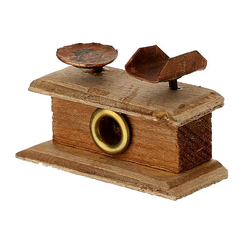 Balance à deux plateaux 3 cm crèche napolitaine 10 cm 2