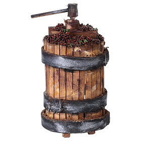 Antike Weinpresse, im neapolitanischen Stil, für 16–18 cm Krippe – Krippenzubehör