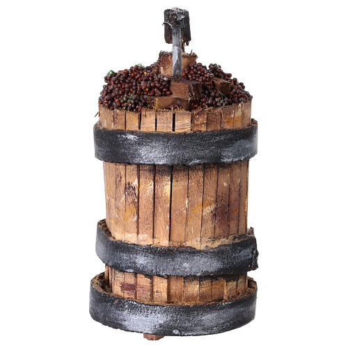 Prensa de uvas antiga 11x6 cm para presépio napolitano 16-18 cm 3
