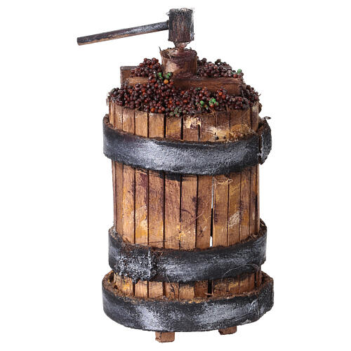 Antique grape press 11x6 cm for 16-18 cm Neapolitan nativity scene 1