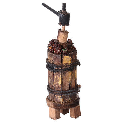 Weinpresse, alt, Krippenzubehör, neapolitanische Krippe, für 10 cm Krippe – 8 × 2 cm 1