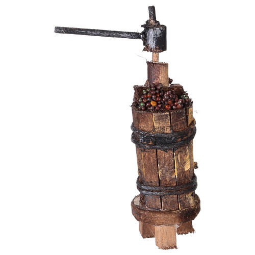 Weinpresse, alt, Krippenzubehör, neapolitanische Krippe, für 10 cm Krippe – 8 × 2 cm 2
