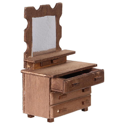Mirror with drawers 7x6x11 cm for nativity scene 10-12 cm 2