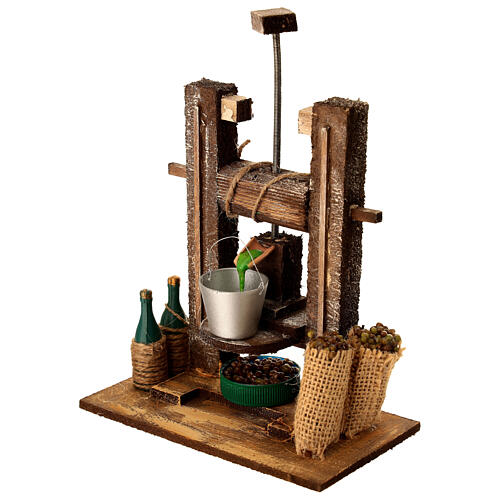 Olive press for 10-12 cm Neapolitan Nativity Scene, 20x15x8 cm 2