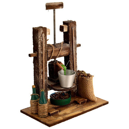 Olive press for 10-12 cm Neapolitan Nativity Scene, 20x15x8 cm 3