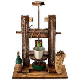 Pressa per olive 10-12 cm presepe napoletano 20x15x8 cm