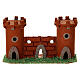 Château marron crèche 6 cm avec deux tours 8x15x5 cm s1