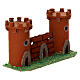 Castello marrone presepe 6 cm due torri 8x15x5 cm s2