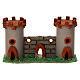 Burg mit zwei Türmen, Krippenzubehör, für 6 cm Krippe – 8 × 15 × 5 cm s1