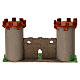 Château deux tours crèche 6 cm 8x15x5 cm s3