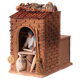 Elderly woman kneading, animated figurine, 20x10x20 cm, for 12 cm Neapolitan Nativity Scene